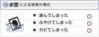 遺影写真が水害による被害を受けた場合